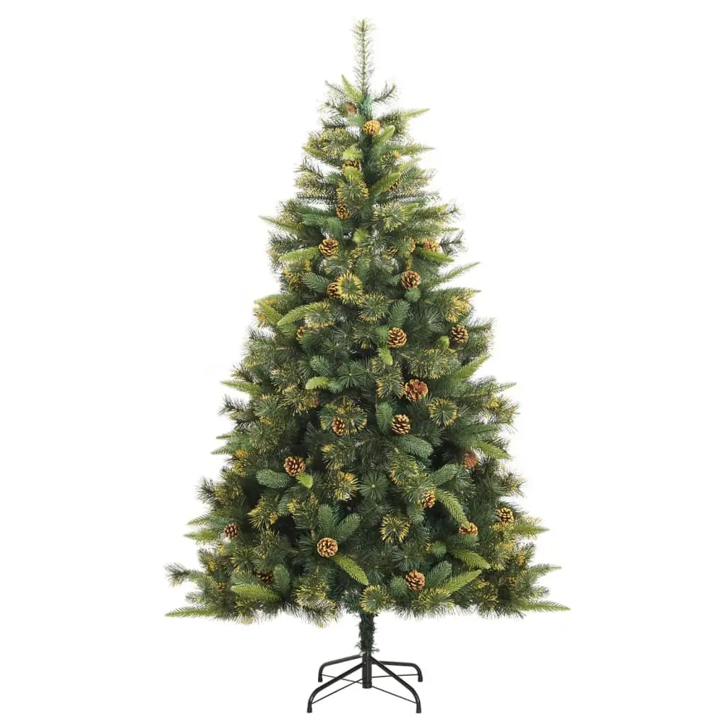 Artificial Hinged Christmas Tree 180cm 300 LEDs 8 Lighting Modes Holiday Decor