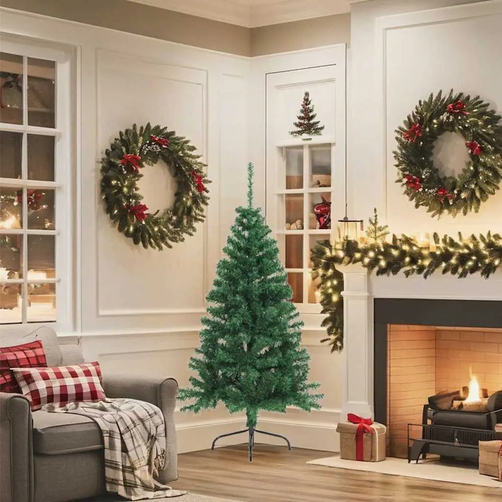 Artificial Half Christmas Tree Space-Saving 150cm Green PVC