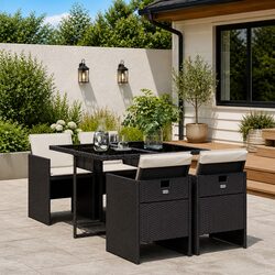 Get Comfortable with This 5 Piece Outdoor Dining Set