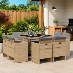 Elevate Your Outdoor Experience with This 9 Piece Dining Set