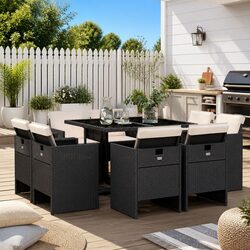 Friendly 9 Piece Outdoor Dining Set for Your Outdoor Enjoyment