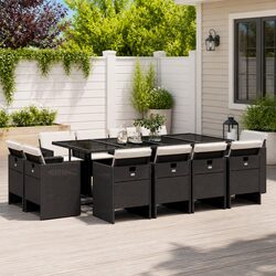 Your Perfect 13-Piece Black Garden Dining Set Awaits