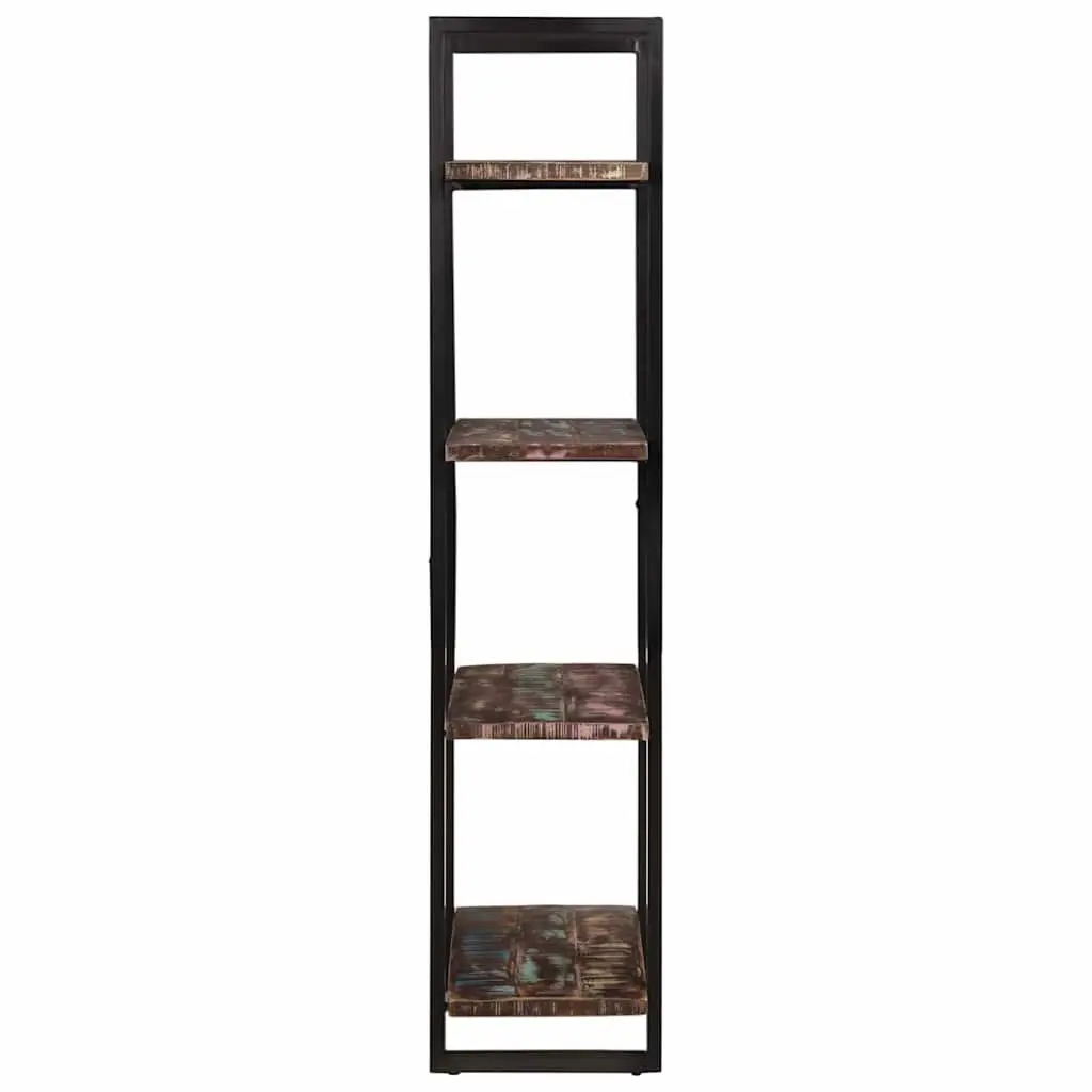 4-Tier Bookcase Solid Reclaimed Wood Industrial Shelving Unit 80x40x180 cm
