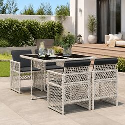 Your Ideal Outdoor Dining Set: 5-Piece Grey Rattan