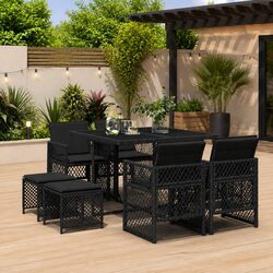Friendly and Functional 9 Piece Outdoor Dining Set