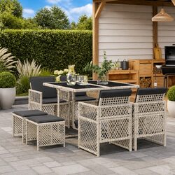 Enjoy Your Outdoor Space with This 9-Piece Dining Set