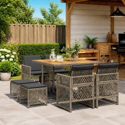 Friendly 9 Piece Garden Dining Set for Relaxed Meals