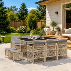 Create a Welcoming Outdoor Dining Area with 11 Pieces