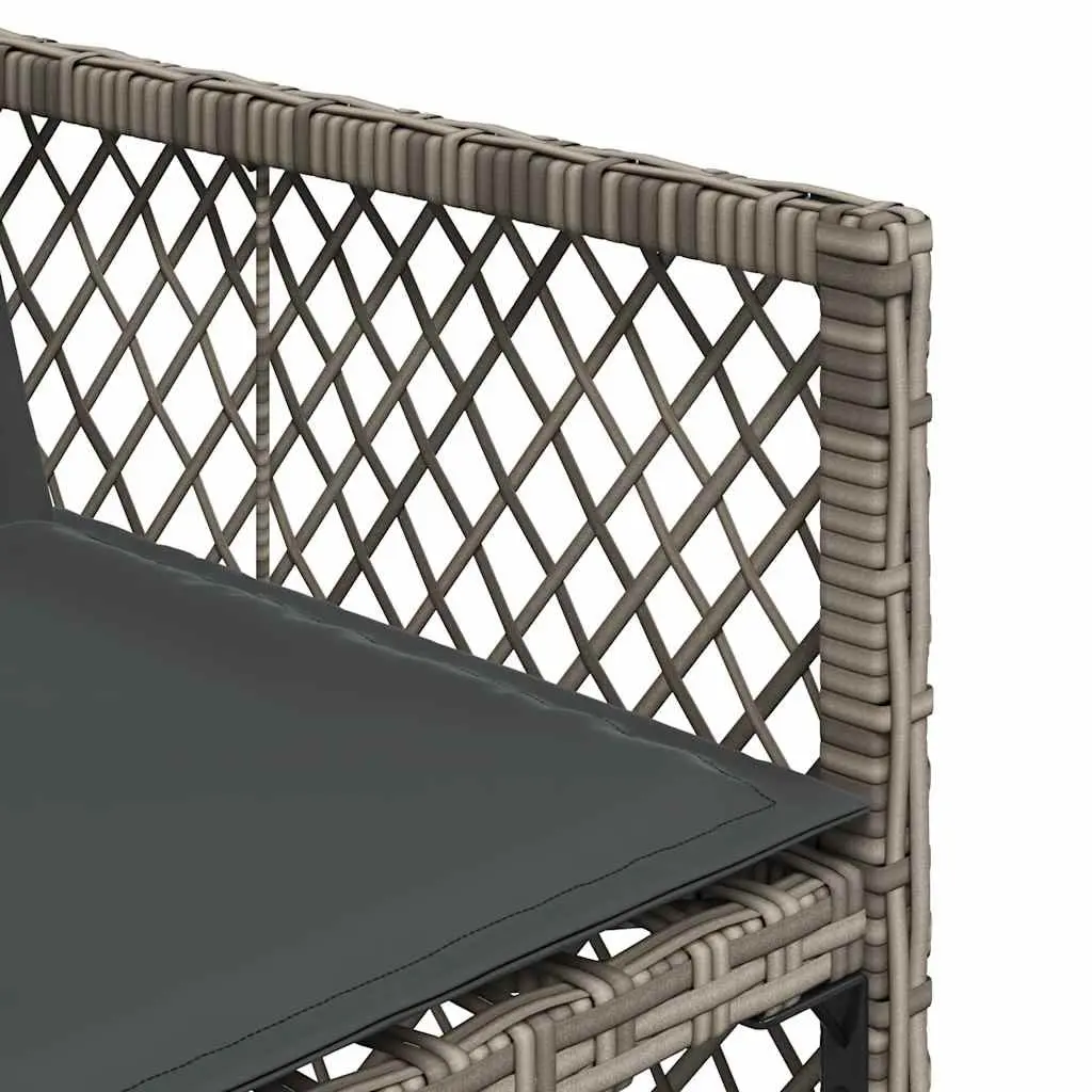 Garden Dining Set 13 Piece Outdoor Furniture Grey Poly Rattan Chairs Table