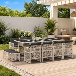 Your Friendly 13 Piece Garden Dining Set for Outdoors