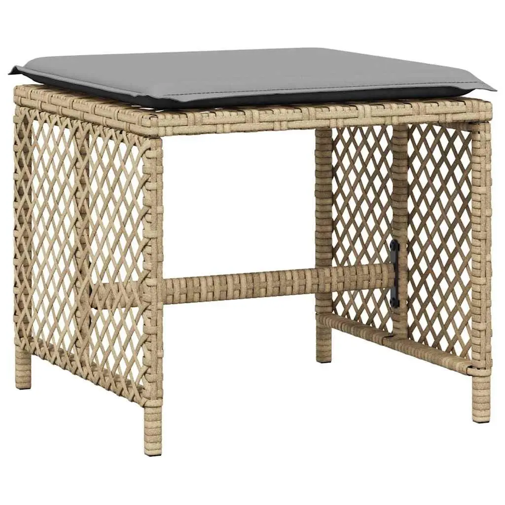 Garden Dining Set 13 Piece Outdoor Furniture Beige Rattan Table Chairs Cushions