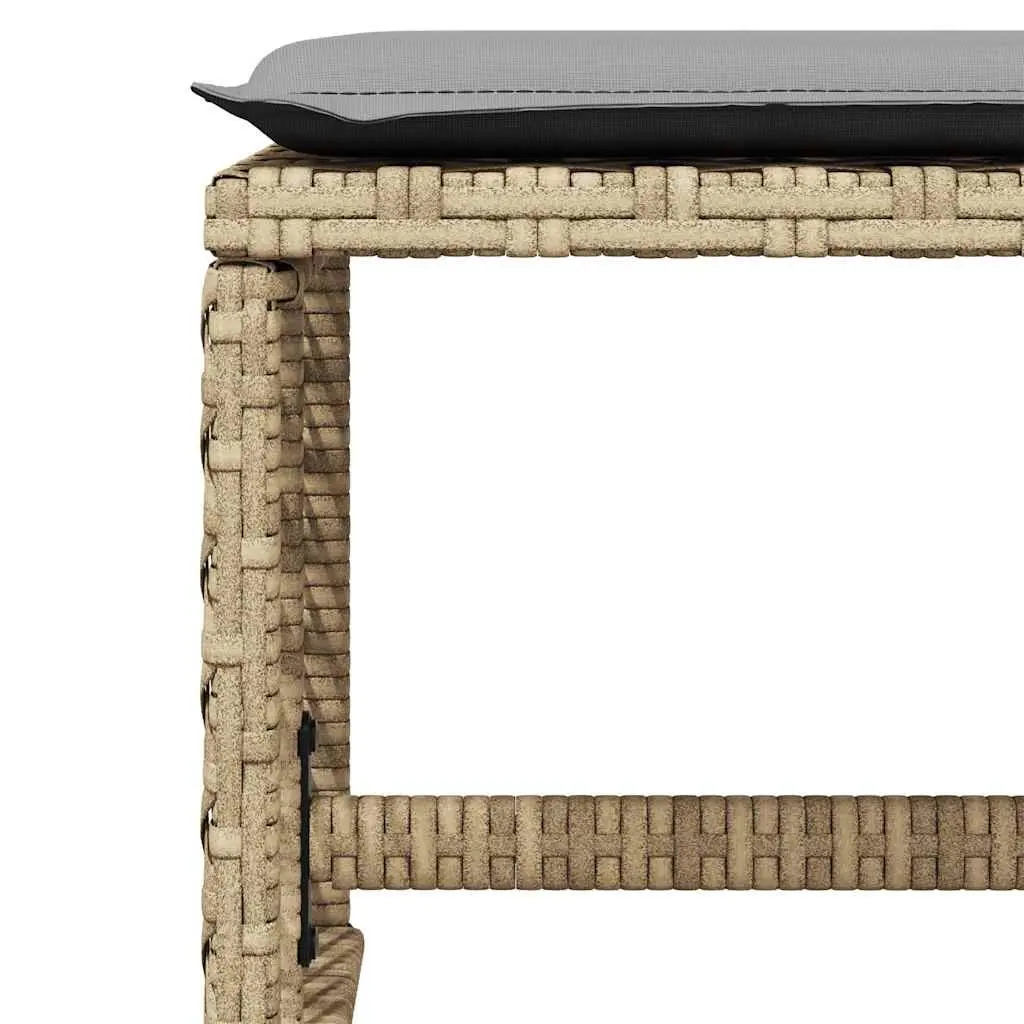 Garden Dining Set 13 Piece Outdoor Furniture Beige Rattan Table Chairs Cushions