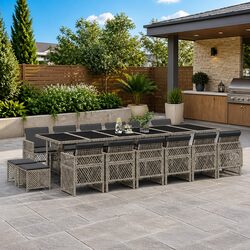 You're Going to Love This 17-Piece Outdoor Dining Set