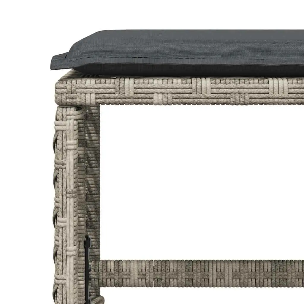 Garden Dining Set 17 Piece Outdoor Furniture Grey Poly Rattan Glass Table