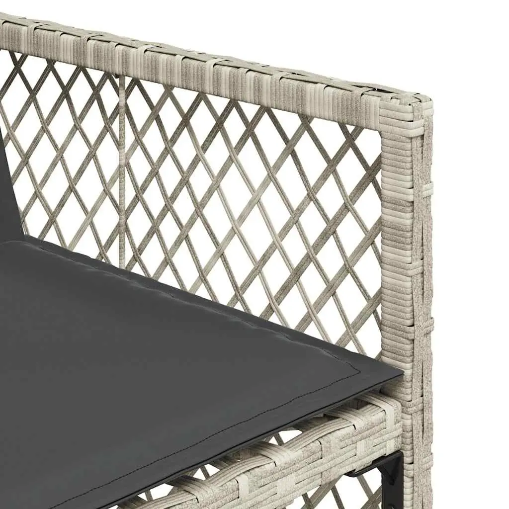 Garden Dining Set Grey 13 Piece Outdoor Furniture Patio Table Chairs Cushions