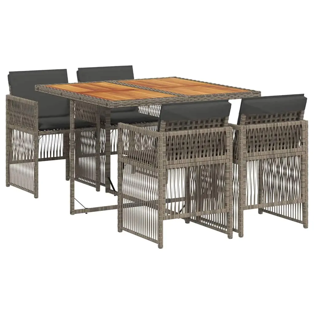 5-Piece Garden Dining Set in Grey