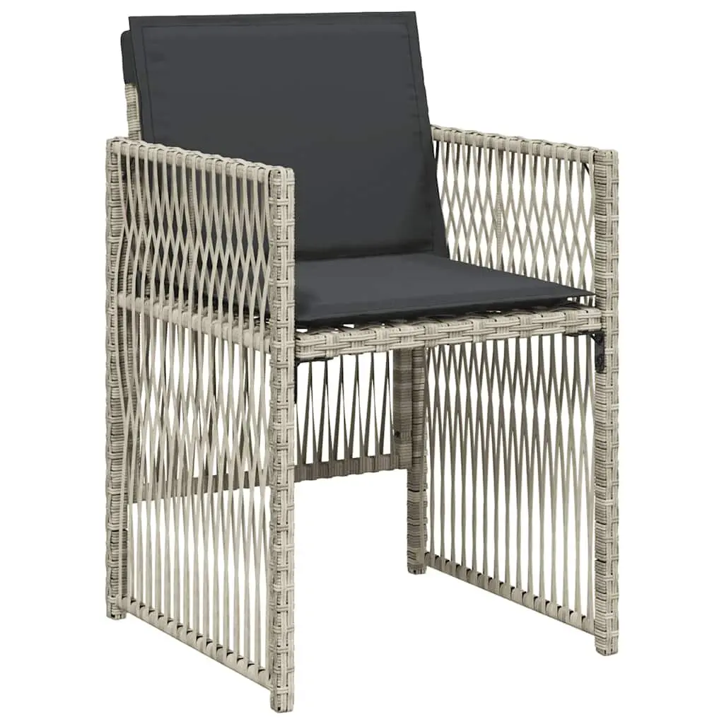 Garden Dining Set 13 Piece Outdoor Furniture Poly Rattan Grey