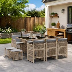 Your New 11-Piece Outdoor Dining Set with Cushions