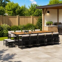 Your New 15 Piece Outdoor Dining Set Awaits