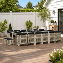 A Cozy and Stylish 17 Piece Garden Dining Set for You