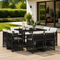 Your Ideal 9 Piece Outdoor Dining Set Awaits