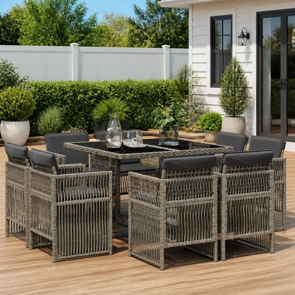 Outdoor Dining Set with Cushions