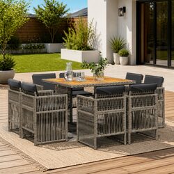 Your Perfect Outdoor Dining Set: 9 Pieces for Comfort
