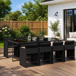 Friendly 9 Piece Dining Set for Your Outdoor Needs