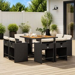 Friendly 9 Piece Garden Dining Set for Your Outdoor Enjoyment