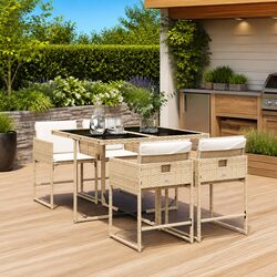 Friendly 5 Piece Garden Dining Set for Your Outdoor Enjoyment