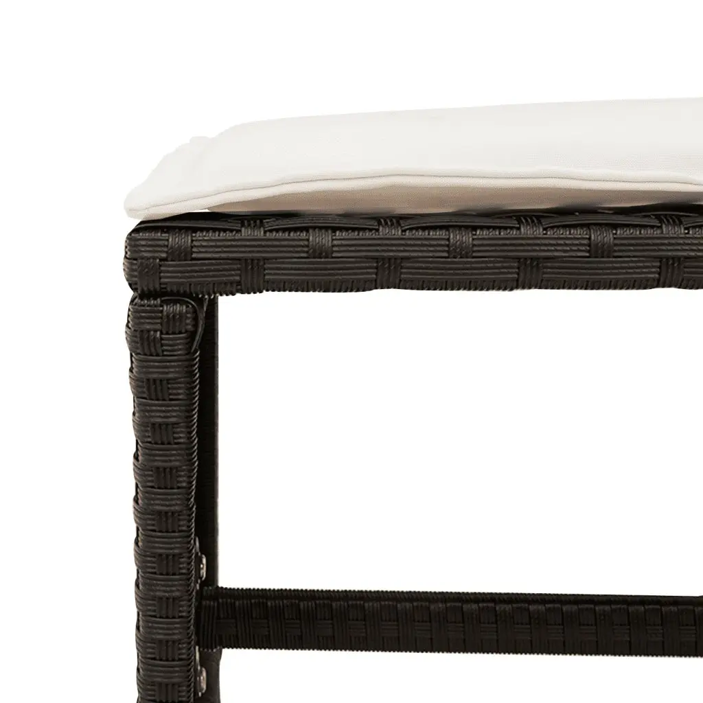 9 Piece Garden Furniture Set Outdoor Dining Table Chairs Cushions Black PE Rattan