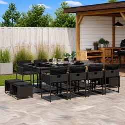 Your Ideal 13 Piece Black Outdoor Dining Set Awaits