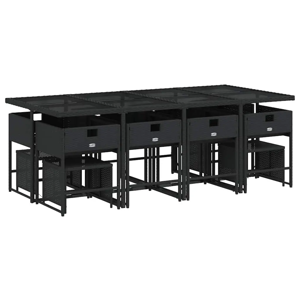 13 Piece Black Outdoor Dining Set