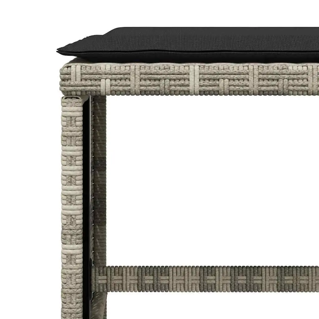 Garden Dining Set 13 Piece Grey Poly Rattan Outdoor Furniture with Cushions