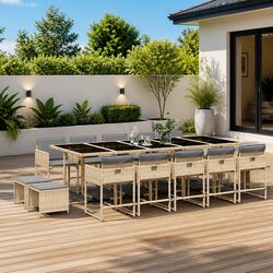 Friendly Outdoor Dining Set: 15 Pieces for You