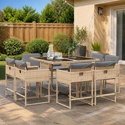 Your Friendly 9-Piece Garden Dining Set Awaits!
