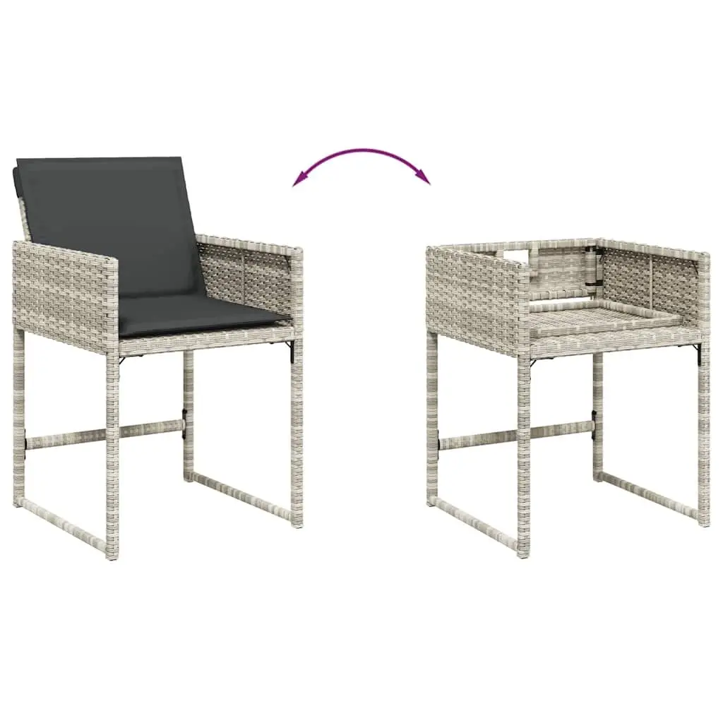 Garden Dining Set 11 Piece Outdoor Furniture Grey Poly Rattan Chairs Table