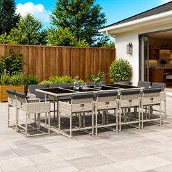 Your Outdoor Dining Solution: 13 Piece Set with Cushions
