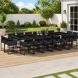 Friendly 17-Piece Garden Dining Set for Your Outdoor Enjoyment
