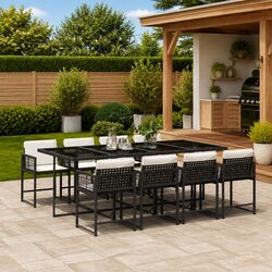Friendly 9 Piece Garden Dining Set for Outdoor Enjoyment