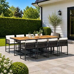 Your New Favorite 9 Piece Garden Dining Set Awaits