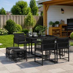 Your 9 Piece Outdoor Dining Set with Cushions