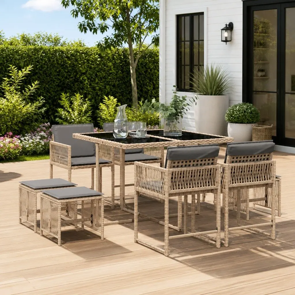 9 Piece Outdoor Dining Set