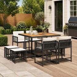 9-Piece Garden Dining Set for Relaxing Outdoor Moments