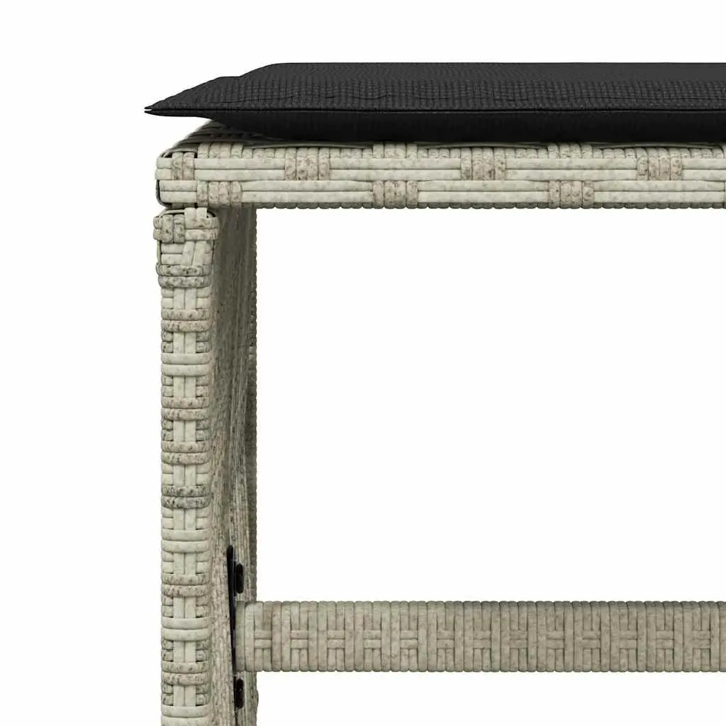 Garden Dining Set 11 Piece Grey Poly Rattan Outdoor Furniture Chairs Table