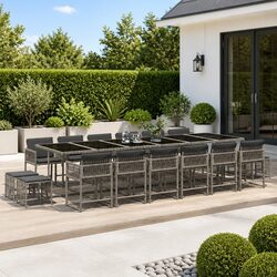 Friendly 17 Piece Outdoor Dining Set with Comfort