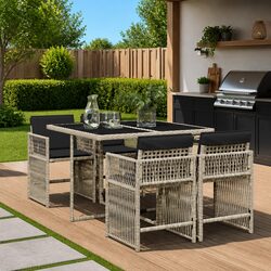 5 Piece Garden Dining Set for Relaxing Outdoors