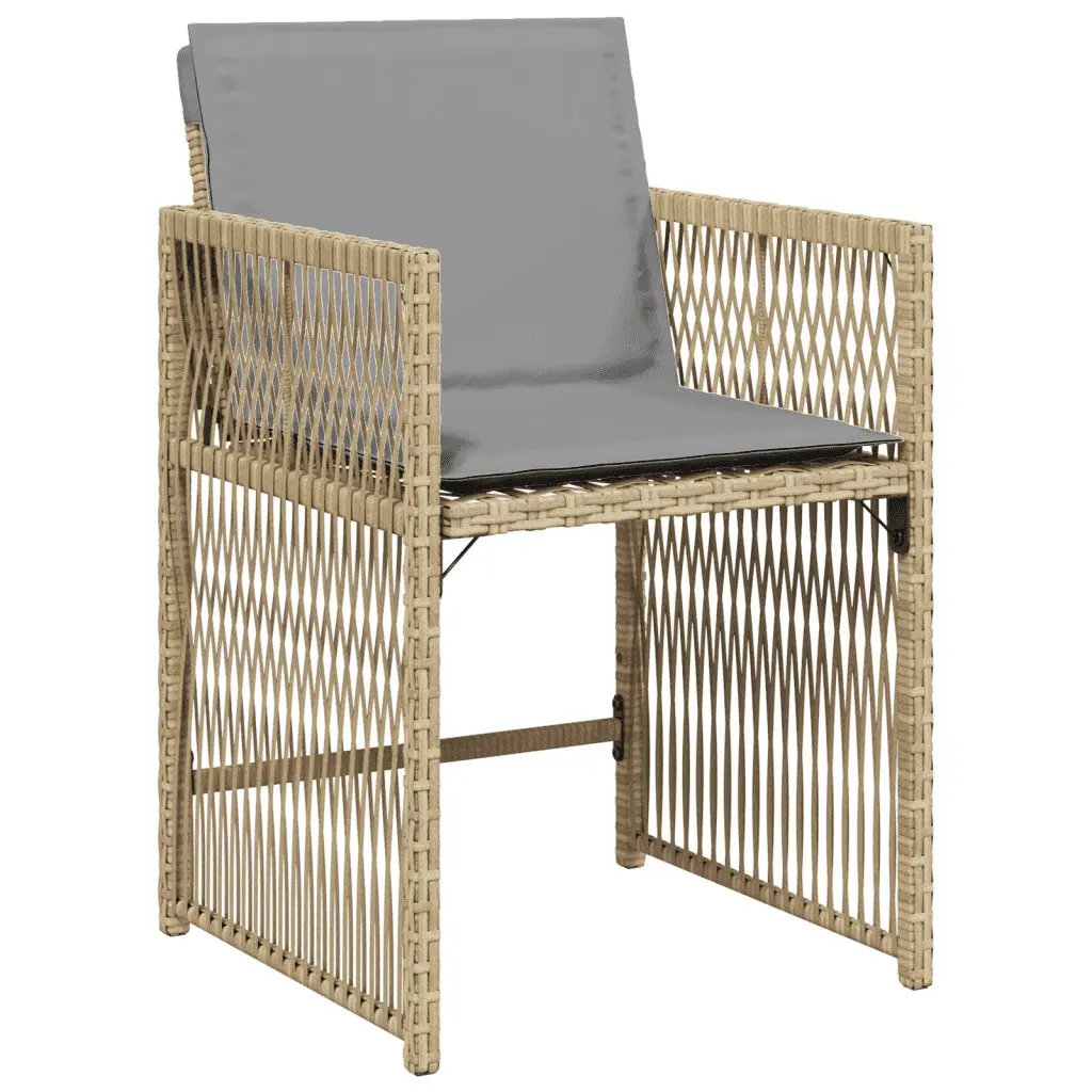 5 Piece Garden Dining Set Outdoor Furniture PE Rattan Chairs Tempered Glass Top