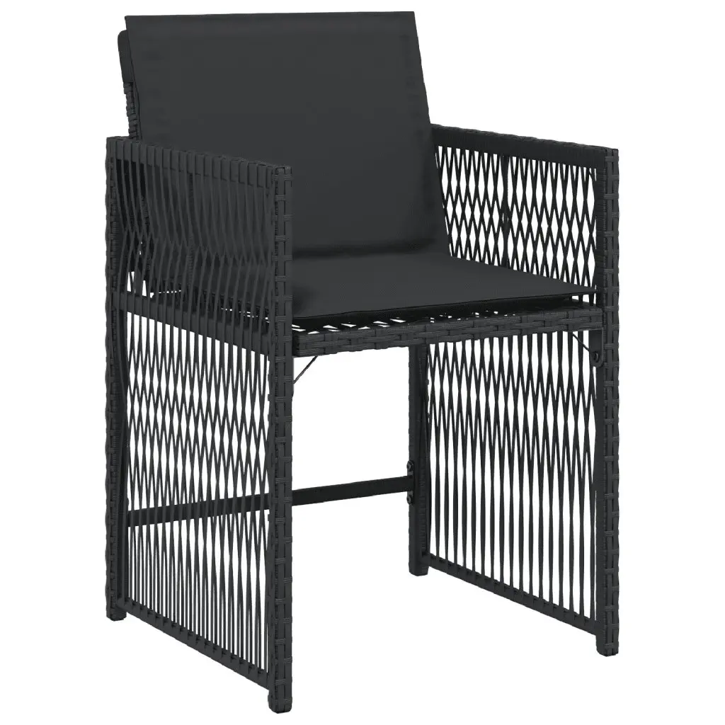 9 Piece Outdoor Dining Set Poly Rattan Chairs Cushions Table