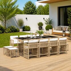 Create Your Perfect Outdoor Dining Area with 13 Pieces